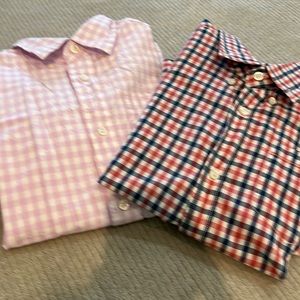 Crewcuts Boys sz 8 Plaid Button Down Shirt Bundle of 2